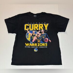 ULTRA GAME STEPHEN CURRY WARRIORS NBA BLACK GRAPHIC T-SHIRT